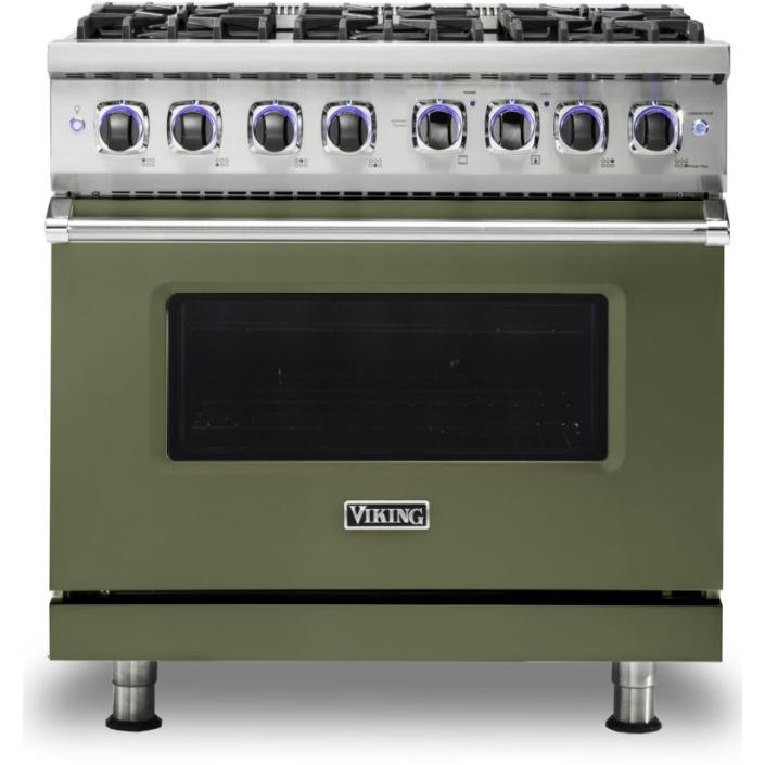 Viking 36-inch Freestanding Gas Range with Elevation Burners VGR7362-6BCYLP