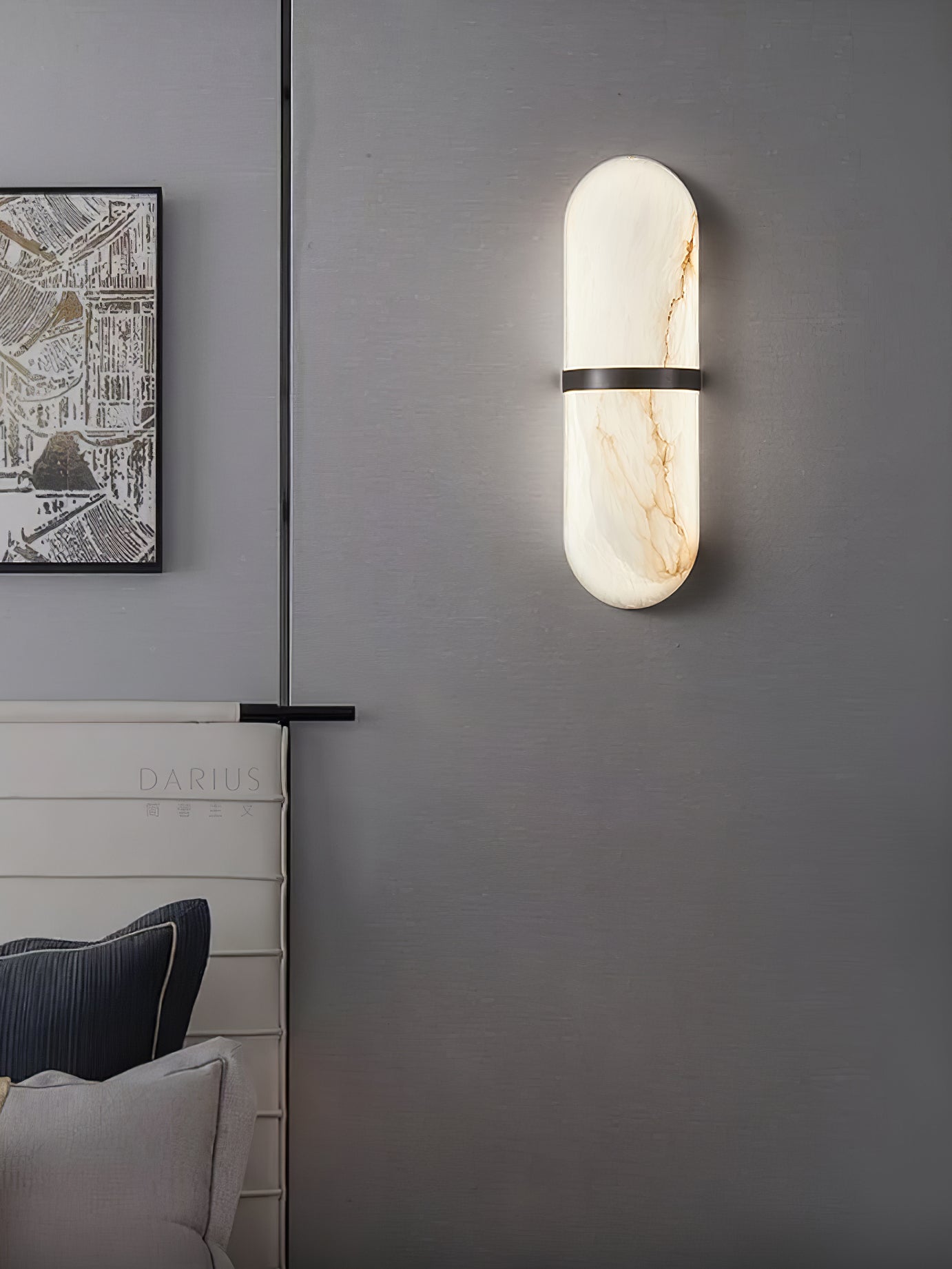 Alabaster Pill Wall Light