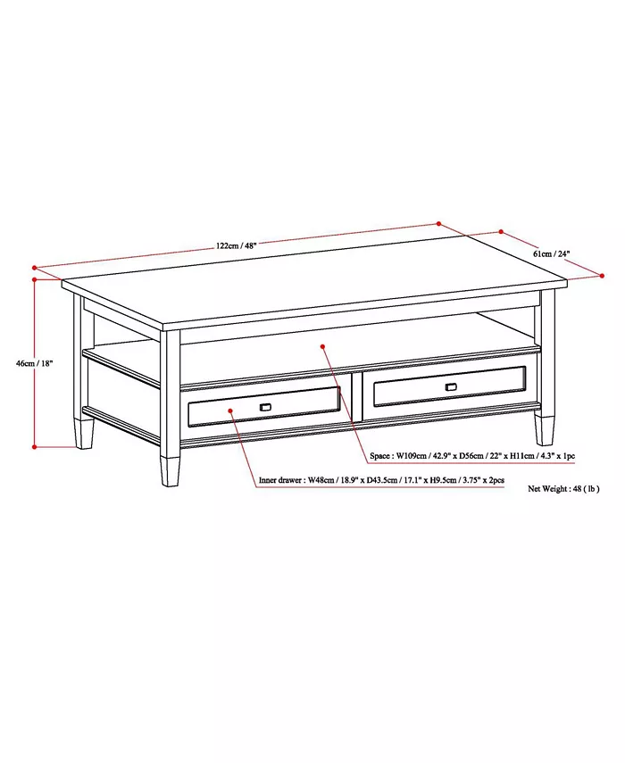 Simpli Home Burbank Coffee Table