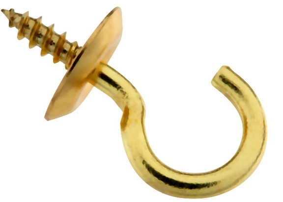 Brainerd Solid Brass 1 1/4 Cup Hooks   36 Pieces