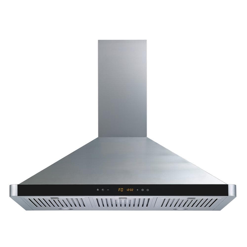 Winflo 36 in Convertible 439 CFM Wall Mount Range Hood in Stainless Steel with Baffle Filters and Touch Control