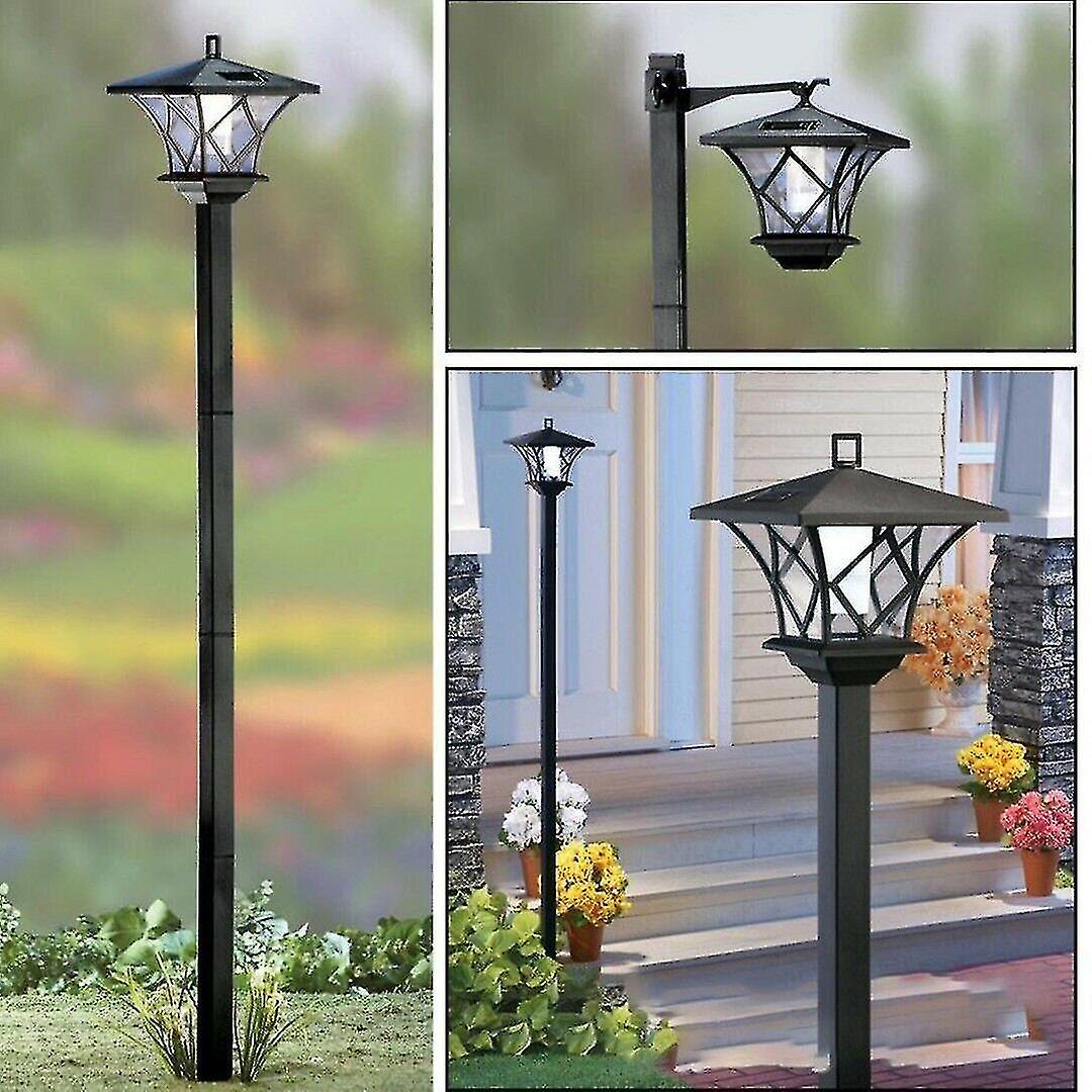 Led Solar Powered Traditional Garden Lamp Post Lamppost Lantern Light