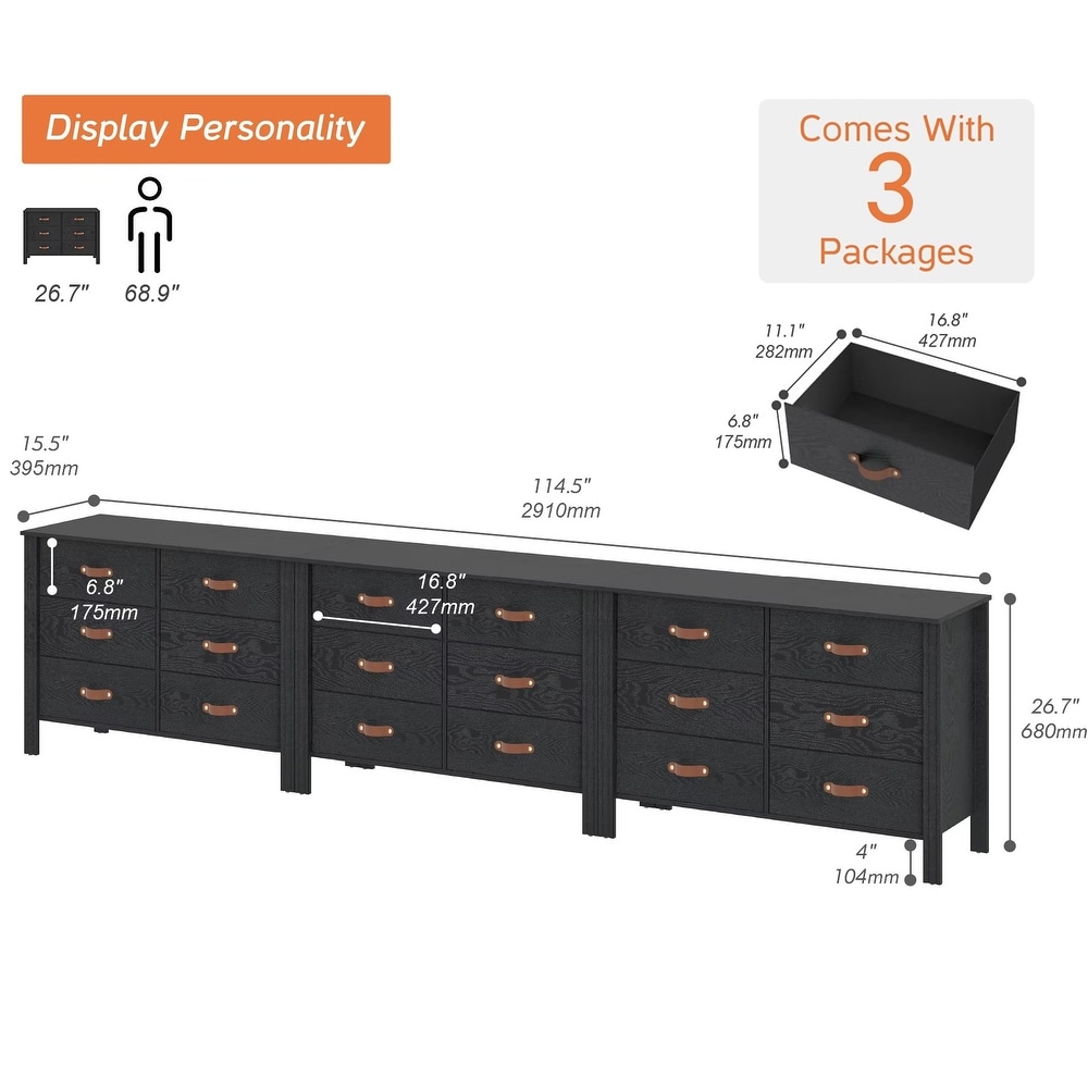 Dresser TV Stand with Drawer  Classic TV Console Table for Living Room