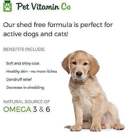 Pet Vitamin Co Shed Free Krill Oil Soft Chews Dog and Cat Supplement， 60 count