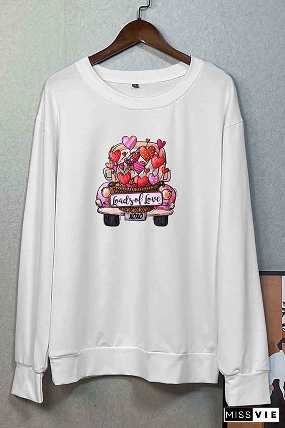 Loads of Love,Love Truck Valentine's Day Classic Crew Sweatshirt Wholesale