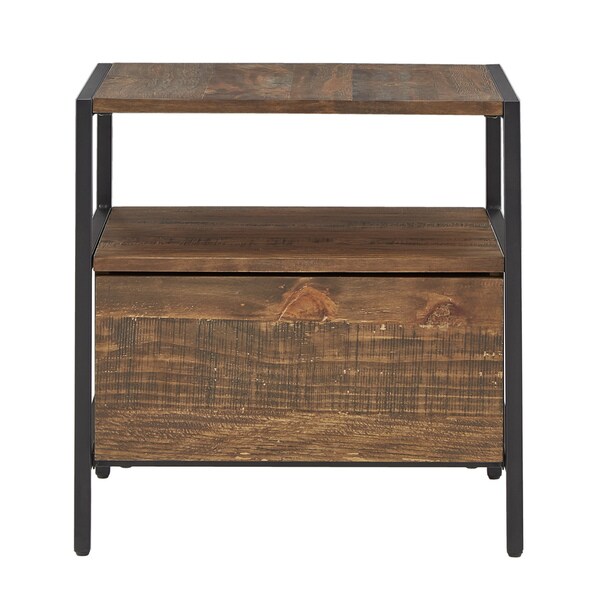 Corey 1-Drawer Rustic Brown End Table by iNSPIRE Q Modern