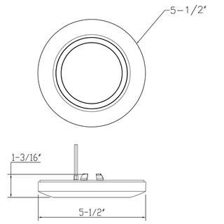 Progress Lighting Emblem Collection 5-12 in. Slim-Line Low Profile Bronze Integrated LED Surface Flush Mount P810027-020-30