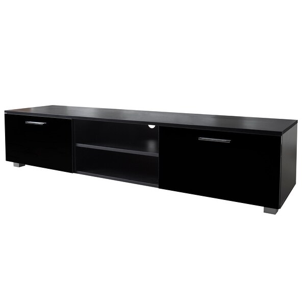 63 inch TV Stand Media Center TV Cabinet with 2 Large-Capacity Side Door Entertainment Center