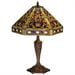 Meyda Tiffany 48832 Vintage Stained Glass / Tiffany Table Lamp From The Gentian