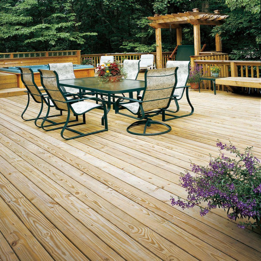 WeatherShield 54 in. x 6 in. x 12 ft. Ground Contact Pressure-Treated Premium Southern Yellow Pine Decking Board 253944