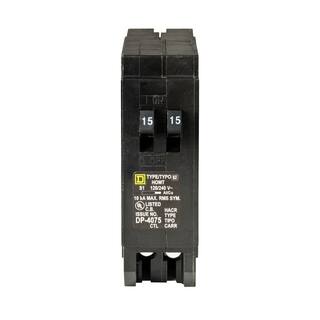 Square D Homeline 2-15 Amp Single-Pole Tandem Circuit Breaker HOMT1515CP