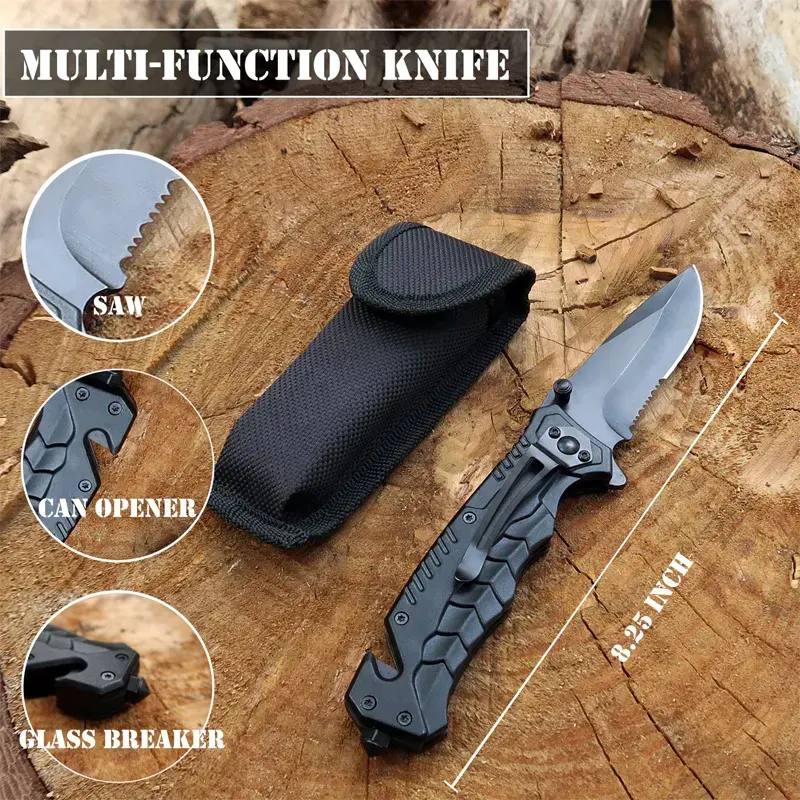 Professional Survival Gear Hunting Tool with Tactical Pouch First Aid Kit For Camping Hiking