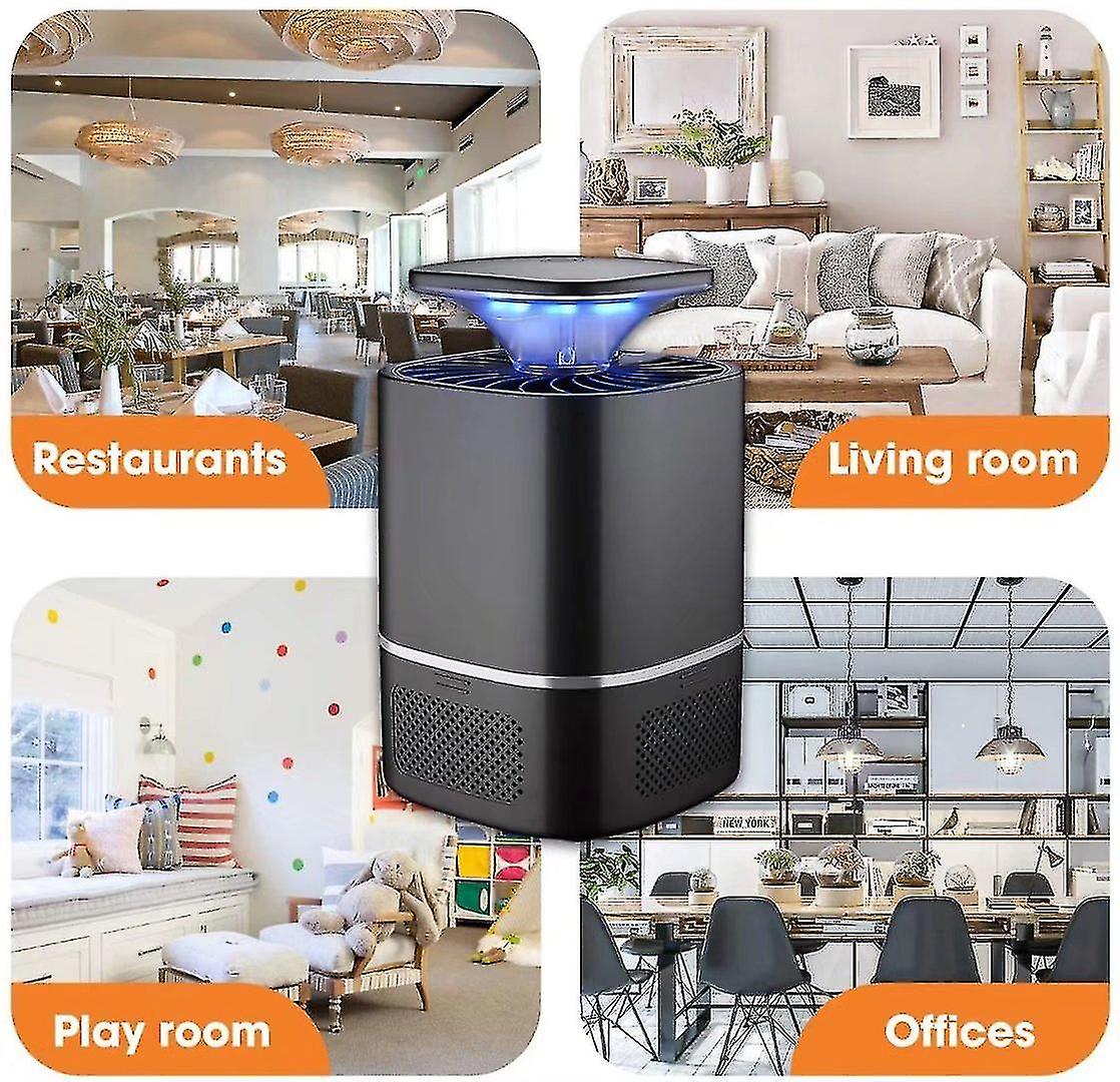 Mosquito Killer Indoor Powerful Fly Killer For Bugs， Mosquitoes， Gnats And Insects Blue Light Insect Killer (black)
