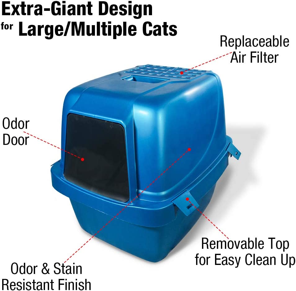 Van Ness CP77 Enclosed Sifting Cat Pan/Litter Box， Extra Large (225026)