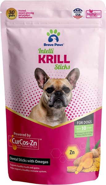 Bravo Paws Intelli Krill Sticks Dental Dog Treat