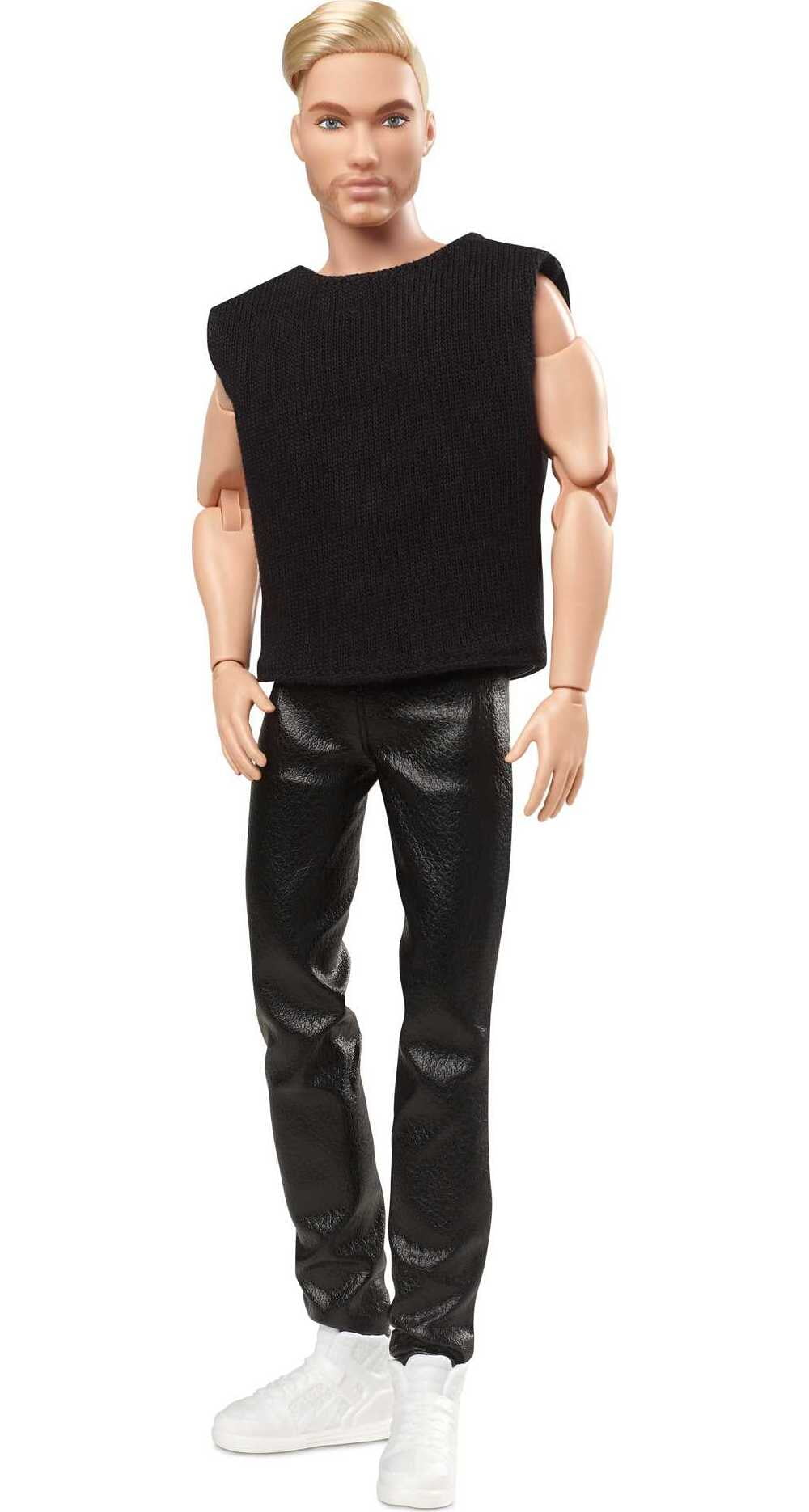 Barbie Signature Posable Barbie Looks Ken Doll, Blonde with Facial Hair