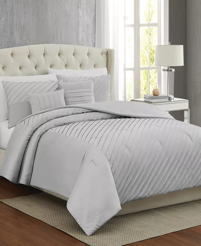 Pem America James Pleated 9 Piece Comforter Set， Queen