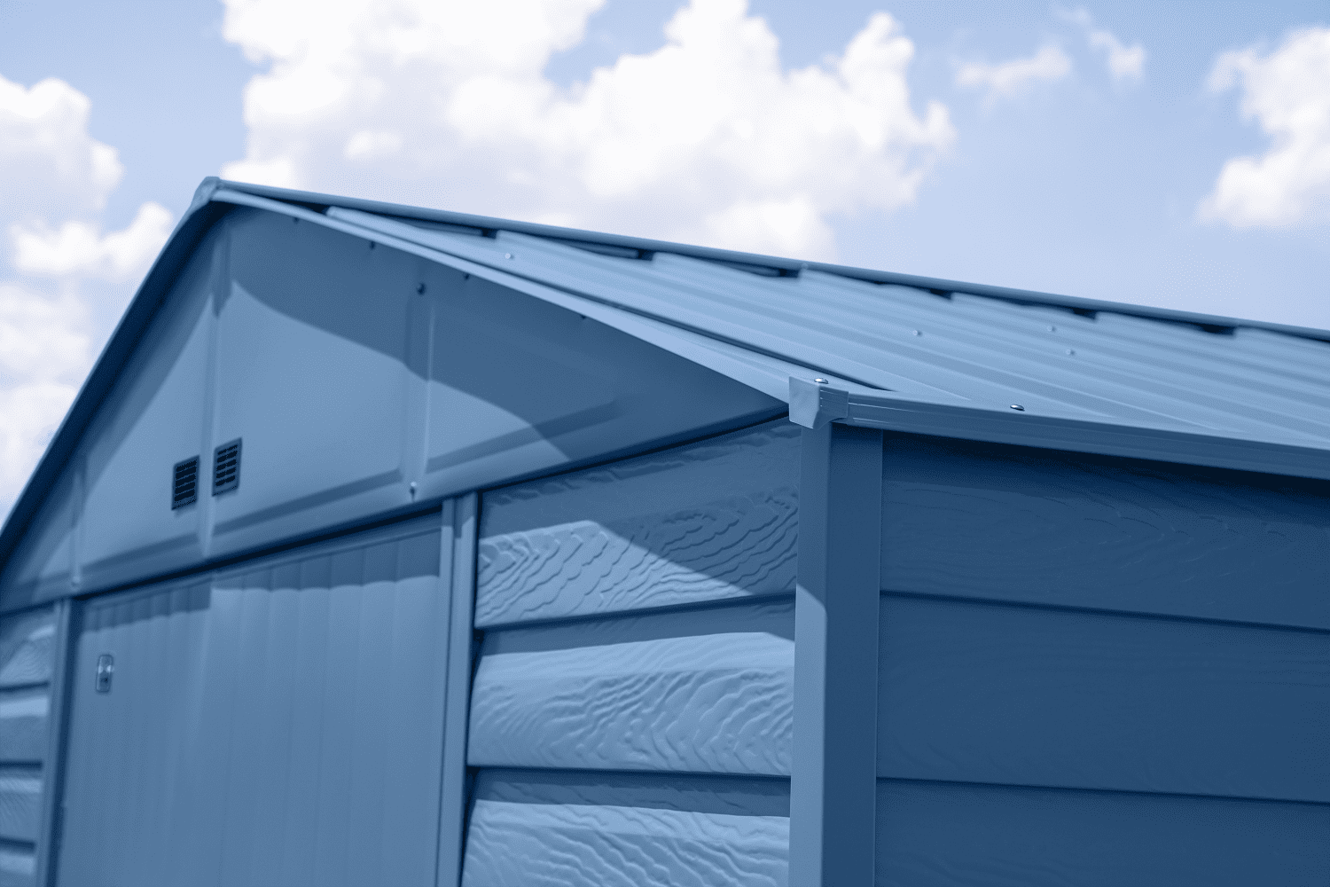 Arrow Select Steel Storage Shed, 8x6 ft, Peak Roof, Blue Grey