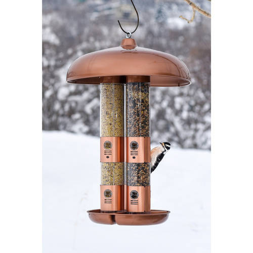 Perky-Pet 10 lb Copper Finish Triple Tube Bird Feeder