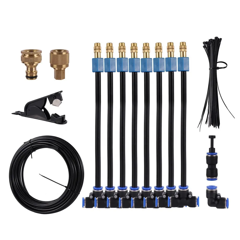 Omnidirectional Misting Nozzle Kit Atomizer Sprayer For Garden Irrigation Humidity Landscaping Cooling Dust Removal