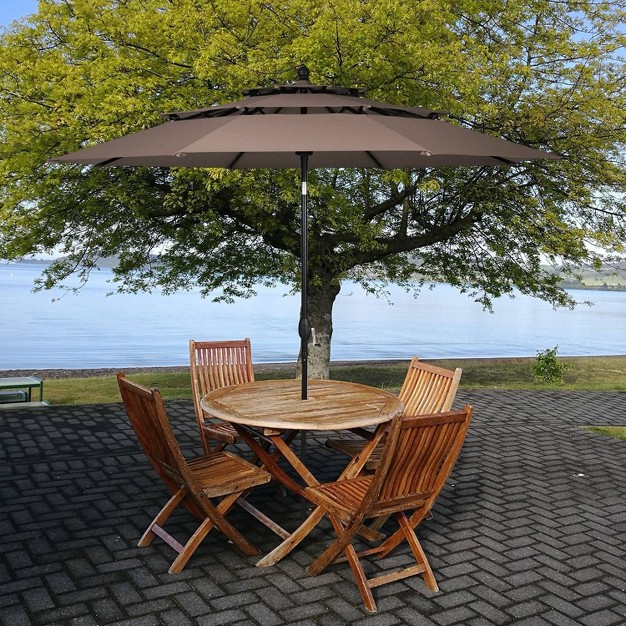 10 x27 X 10 x27 Double Vented 3 tier Patio Market Table Umbrella Wellfor