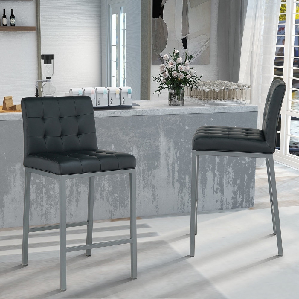 2 set Foam Modern Design Dining Room Chairs with Metal Legs   18\