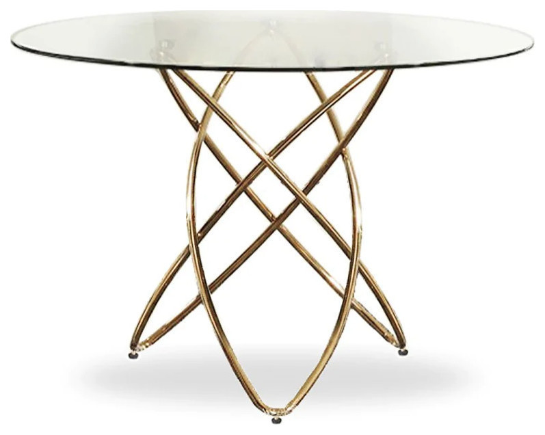 Eloise Modern Round Rosegold Dining Table   Contemporary   Dining Chairs   by V.S.D Furniture  Houzz