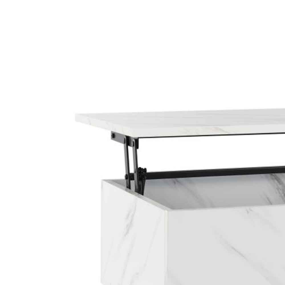 Modern Style Coffee Table with Shelf, Lift Top And Metal legs