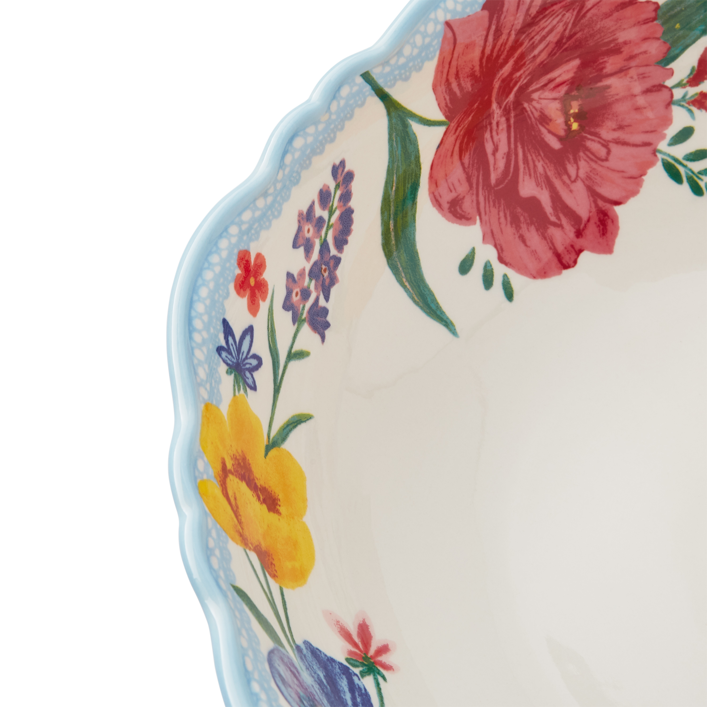 The Pioneer Woman Brilliant Blooms Stoneware Serve Bowl