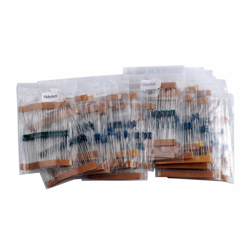 Born Pretty Rcmall 1460pcs 1/4w Metal Film Resistor Variable Kit Resistance 1% Precision 73 Values 1k 10k 220ohm 100ohm Fz2426