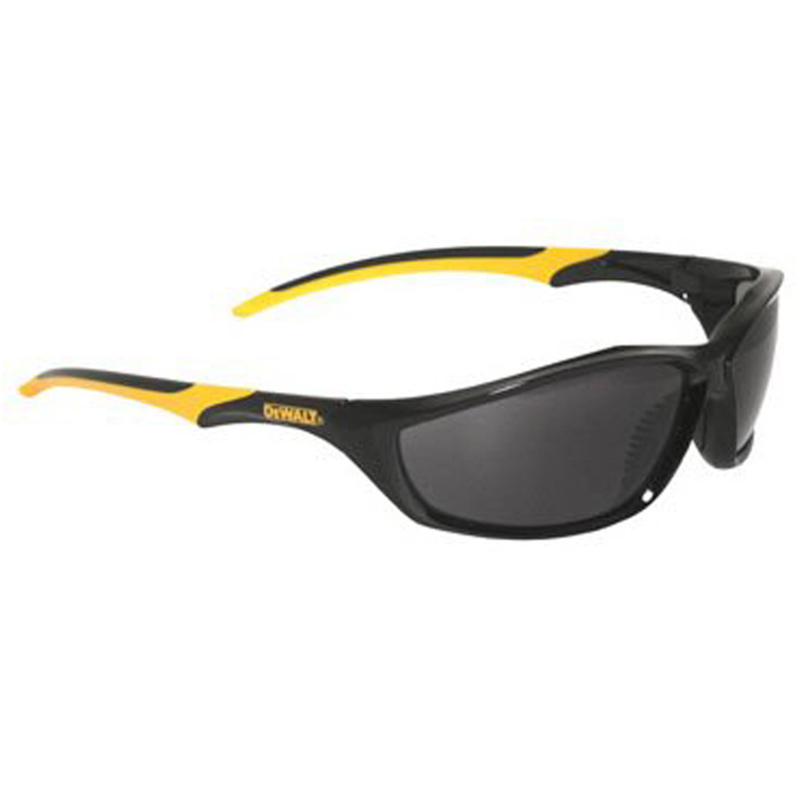 DW Router Anti-Fog Safety Glasses Smoke Lens Black/Yellow Frame 1 pc