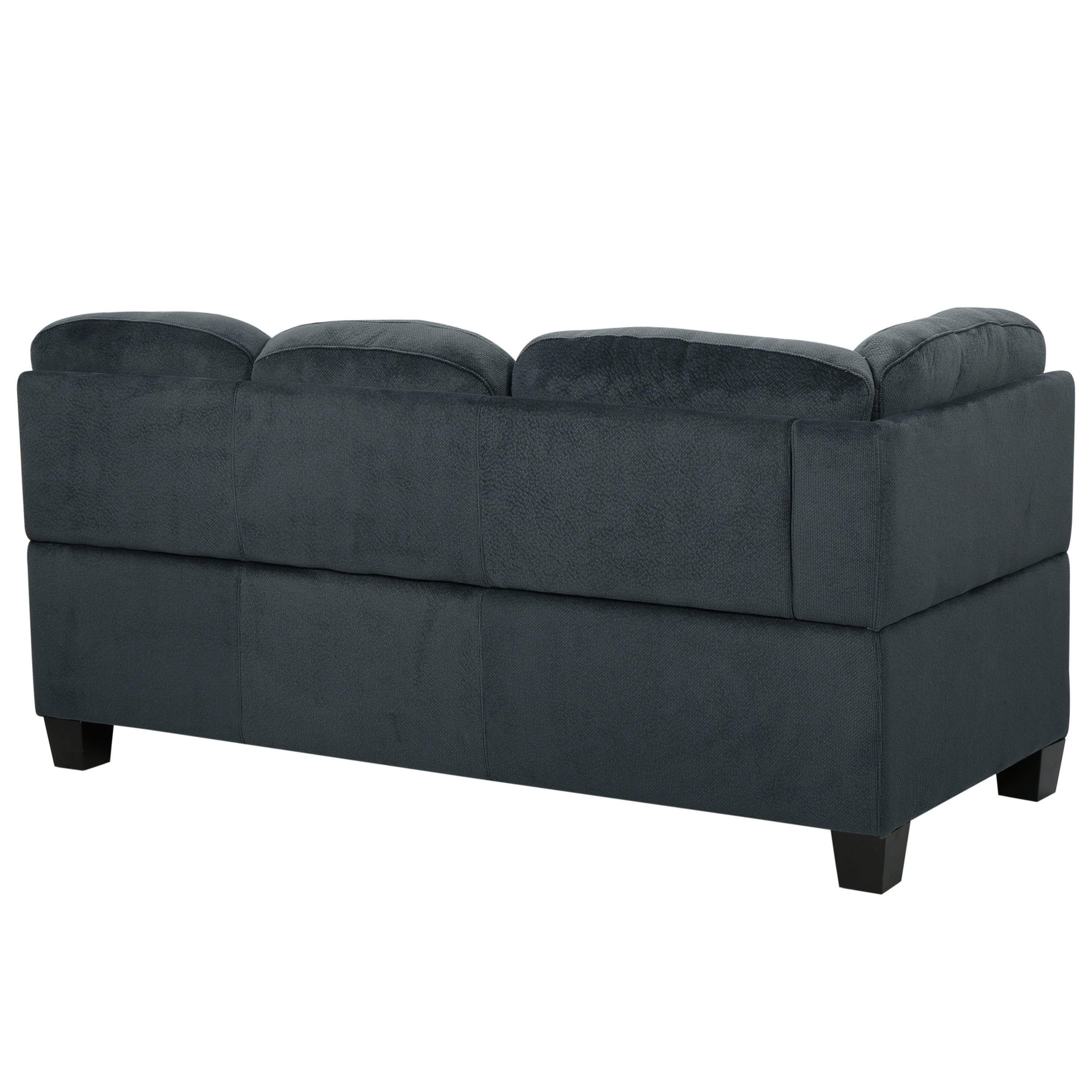 GDF Studio Canterbury 3-Pc Sectional Sofa Set, Charcoal Finish