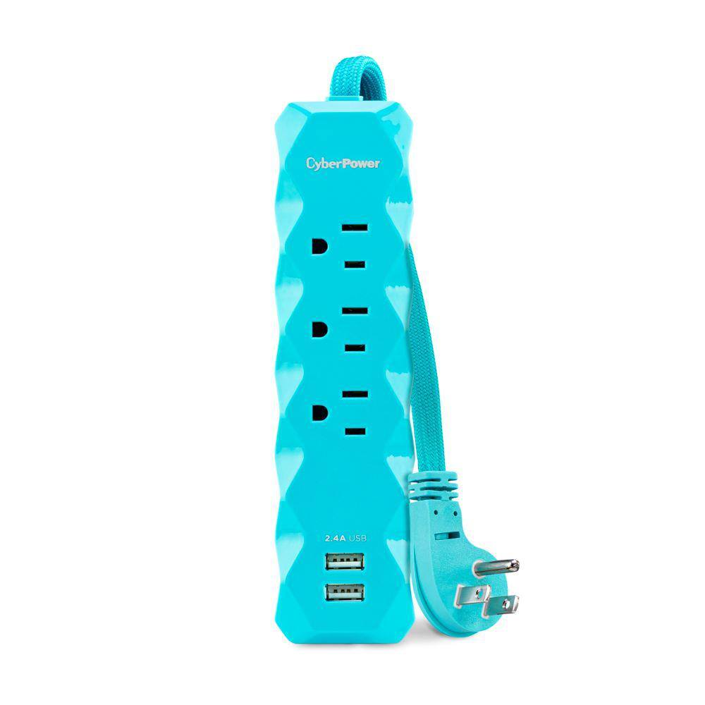 CyberPower 3 ft. 3-Outlet 2-USB Surge Protector P303UMT