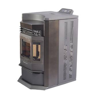 ComfortBilt 2800 sq. ft. EPA Certified Pellet Stove in Brown and SS Trim HP22NSS-Brown