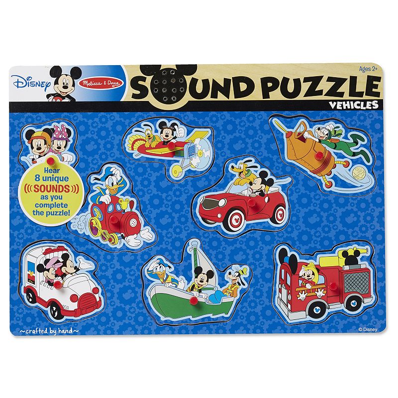 Disney's Mickey Mouse and Friends Vehicles Wooden Sound Puzzle by Melissa and Doug