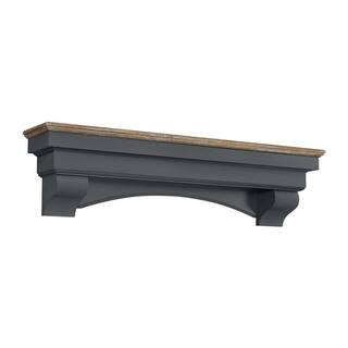 Pearl Mantels 4 ft. Patio Distressed Finish Cap-Shelf Mantel RPS6049927D