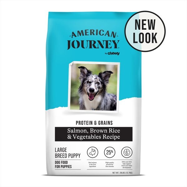 American Journey Protein and Grains Large Breed Puppy Salmon， Brown Rice and Vegetables Recipe Dry Dog Food