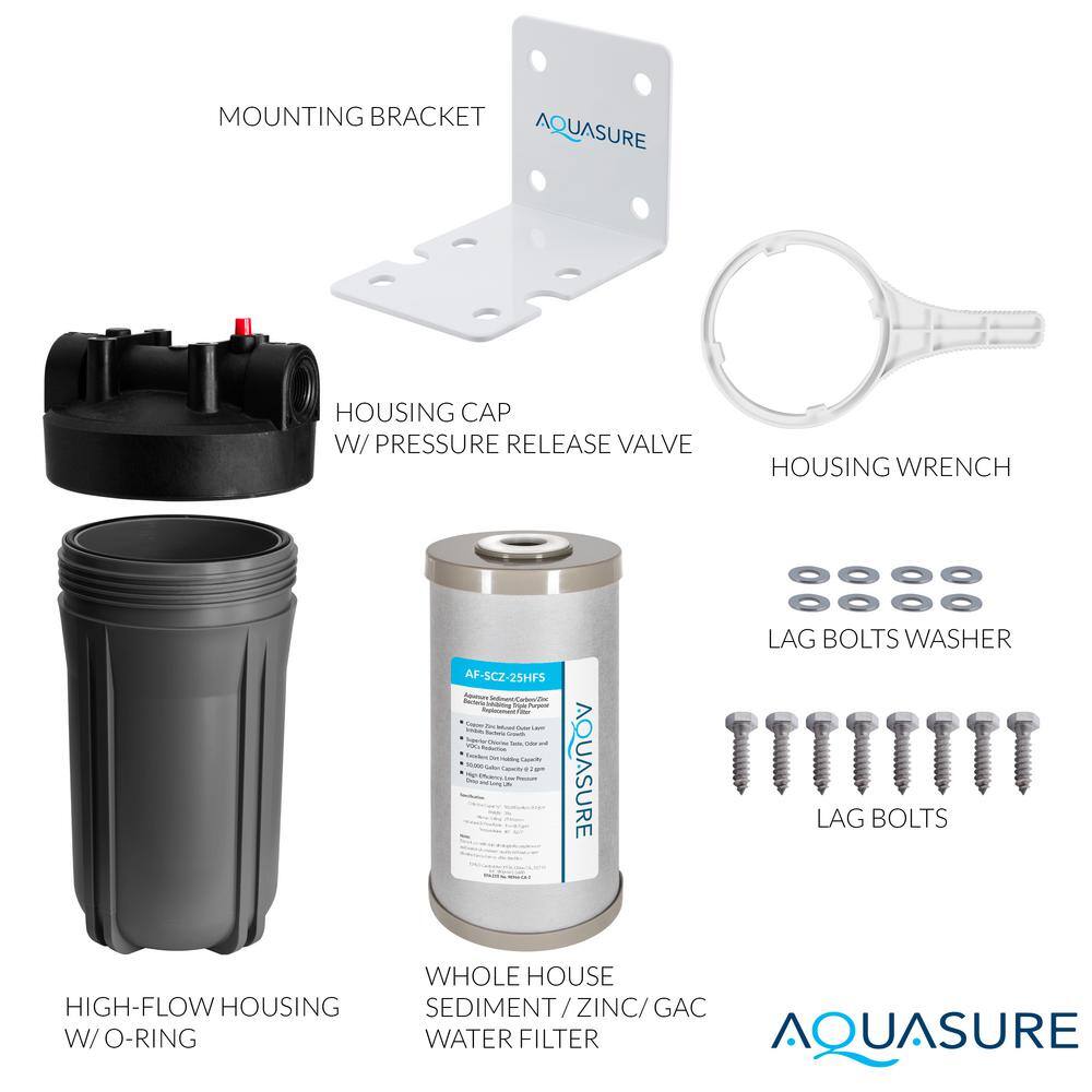 AQUASURE Fortitude V Series Triple Purpose Water Filtration System AS-FS-25SCZ