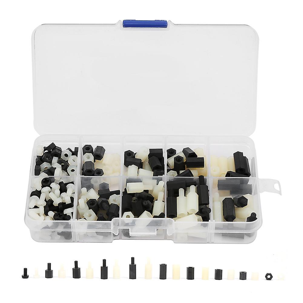 300 Pcs M3 Male Female Nylon Hex Spacer Standoff Screw Nut Threaded Pillar Pcb Motherboard Assorted Assortment Kit