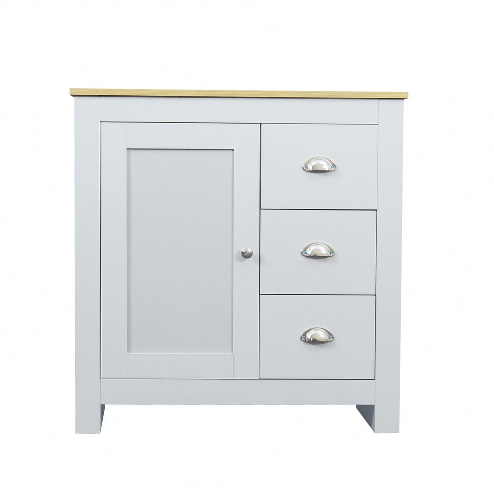 Kitchen Sideboard Buffet Storage Cabinet with 3 Drawers and Door