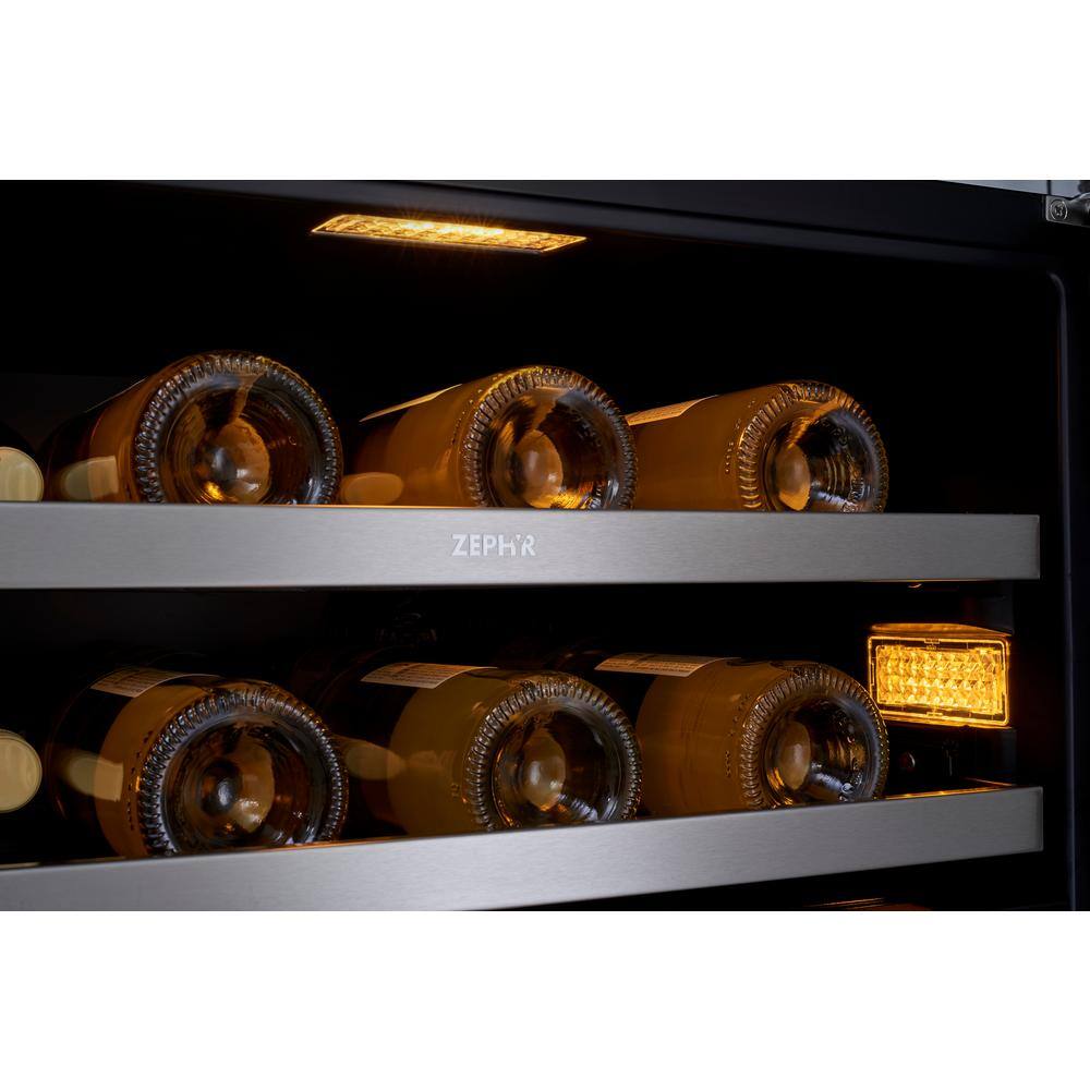 Zephyr Presrv 24 in. 53-Bottle Wine Cooler with Single Temperature Zone PRW24C01BG