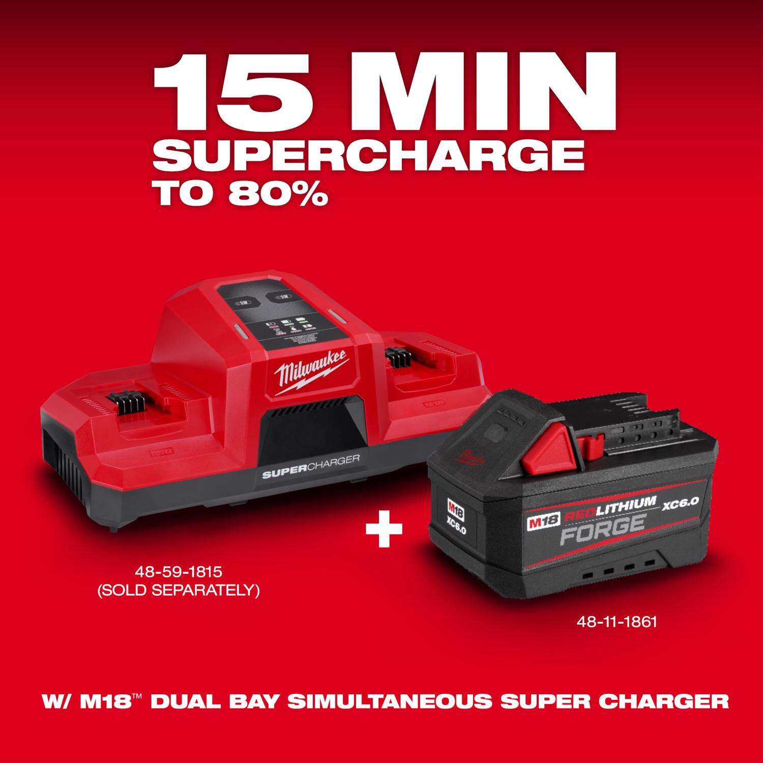 MW 18V M18 Redlithium FORGE XC6.0 6 Ah Lithium-Ion Battery 1 pc