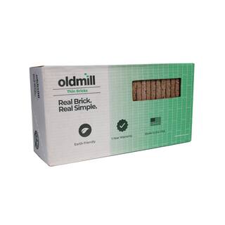 Old Mill Brick 7.625 in. x 2.25 in. x 0.5 in. Artisan Paintable Thin Brick Singles ( Box of 50-Bricks) TB-270045CS