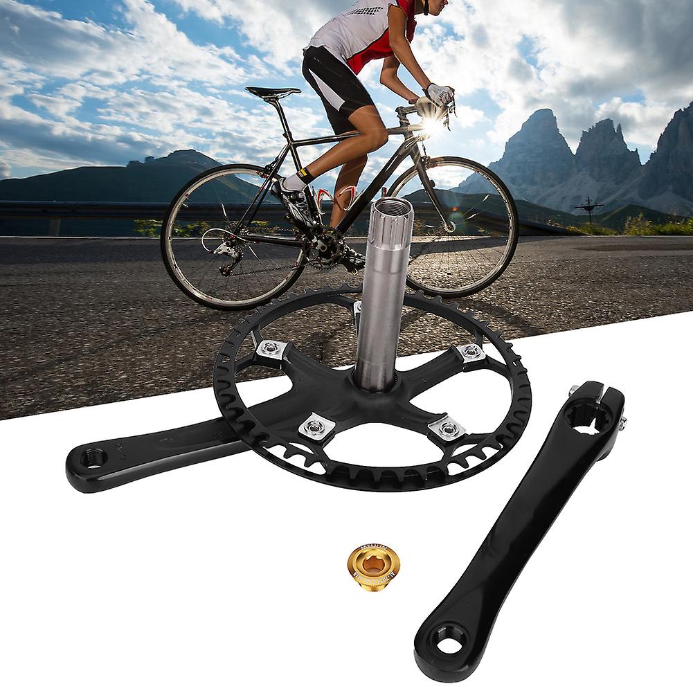 Aluminium Alloy Bicycle Single Speed Hollow Integration Crankset Conversion Crank Bike Accessory47t