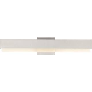 Progress Lighting Semblance Collection 24 in. Brushed Nickel Medium Modern 3CCT Integrated LED 1-Light Linear Vanity Light P300406-009-CS