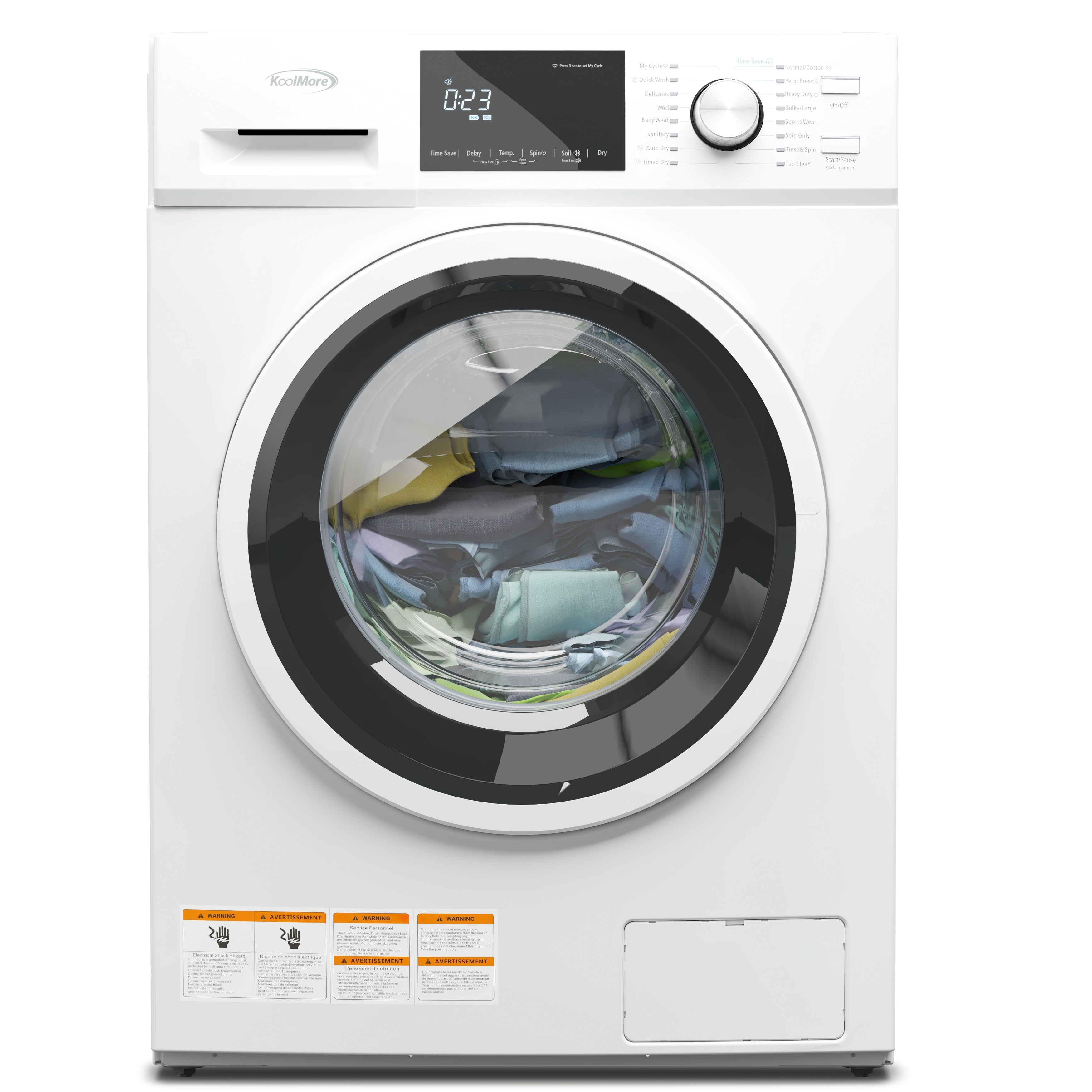 2.7 Cu. Ft. All-in-One Washer and Dryer Combo in White