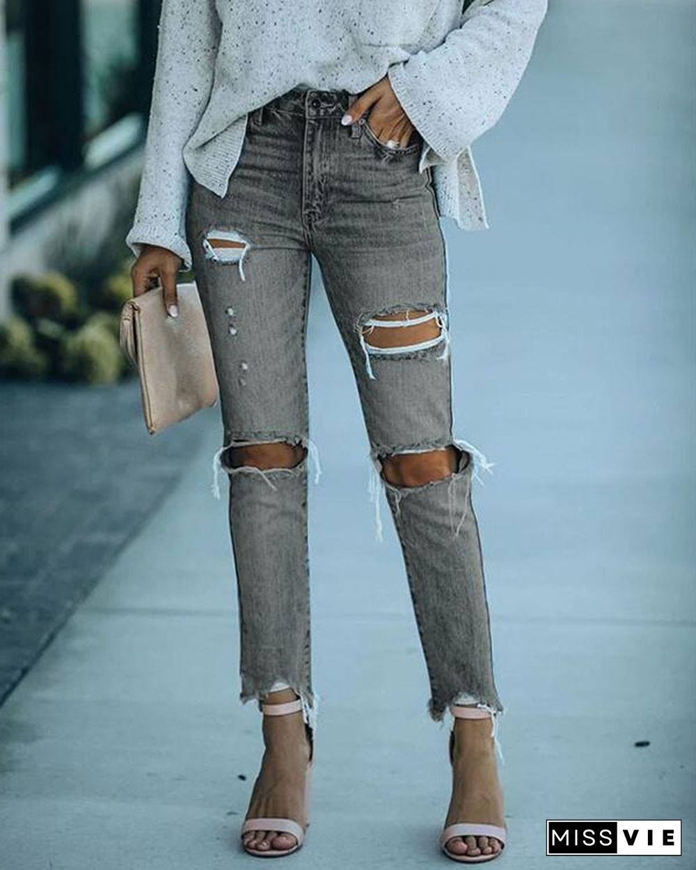 Slim Slimming Ripped Jeans