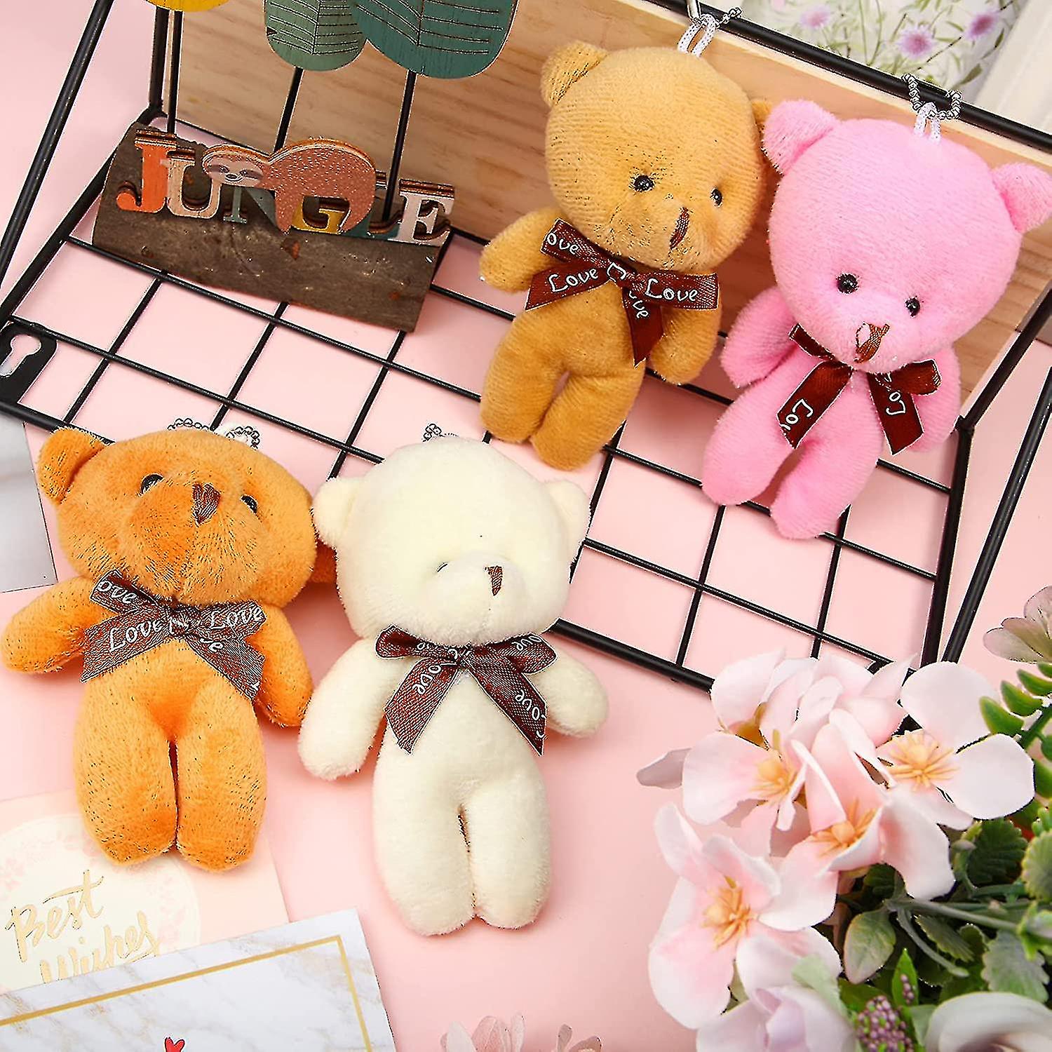 20 Pieces Mini Teddy Bear Toy 4.7 Inch Stuffed Animals， 10 Colors