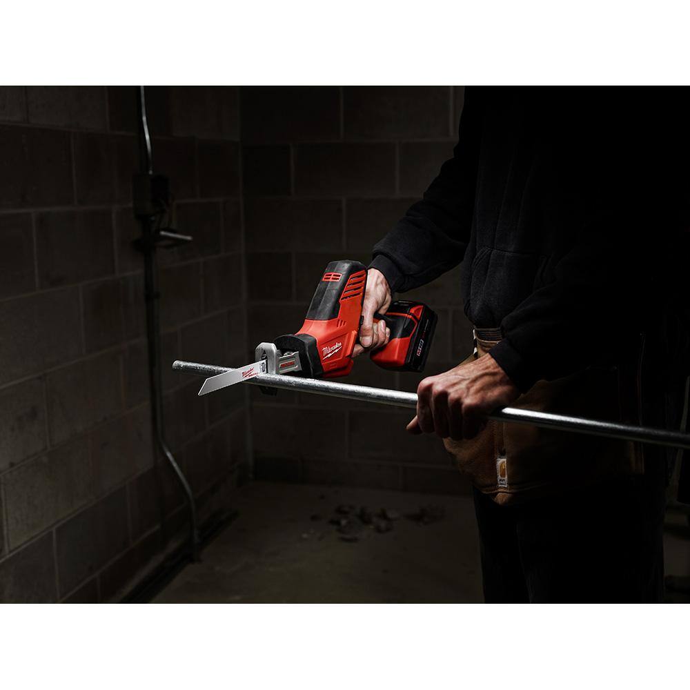 MW M18 18V Lithium-Ion Cordless HACKZALL Reciprocating Saw with (2) M18 5.0 Ah Batteries 2625-20-48-11-1850-48-11-1850