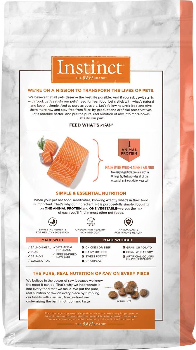 Instinct Limited Ingredient Diet Grain-Free Recipe with Real Salmon Freeze-Dried Raw Coated Adult Dry Cat Food